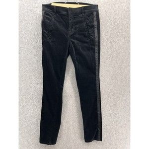 LOFT Ann Taylor Solid Black Velvet Pants Size 2 Modern Skinny